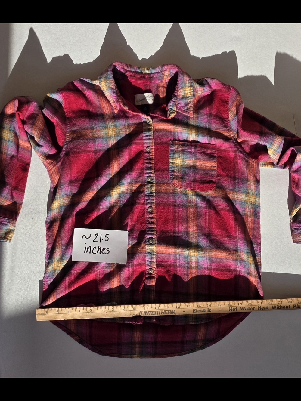 Universal Thread Pink and Red Plaid Button-Up Shirt - Picture 8 of 12